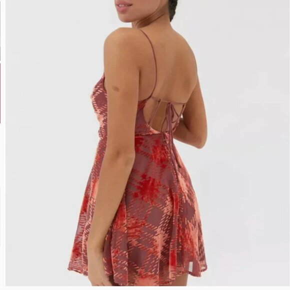 ⭐️ Lexington Plaid Cowl Peasant Hippie Hipster Art Deco Farm Velvet Boho Dress - Picture 1 of 4